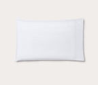 Juego de dos fundas de almohada de lino blanco, lavables a máquina