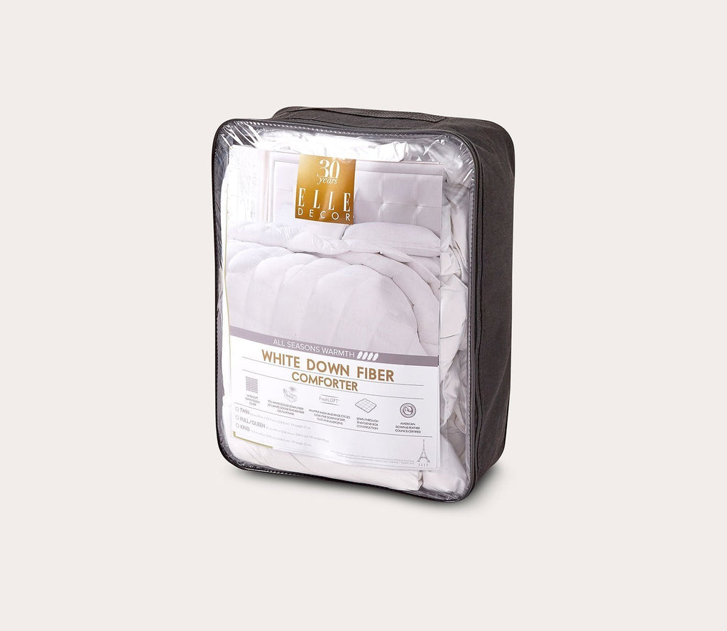 All Season Ultra-Soft Microfiber White Down Fiber Comforter