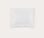 Funda decorativa blanca de percal de algodón de fibra larga