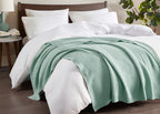 Acrylic Knit Throw Blanket in Four Colors