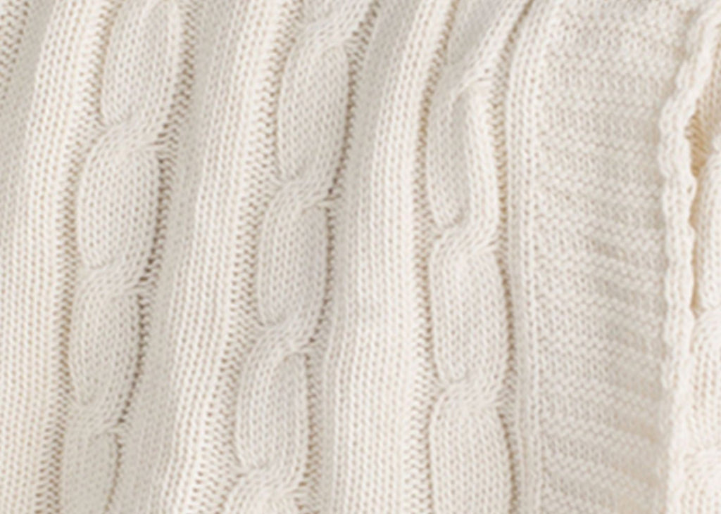 Cable Knit Throw Blanket in 6 Colors