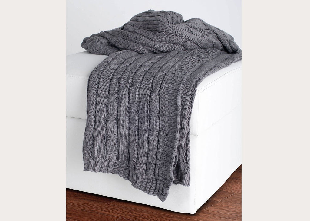 Cable Knit Throw Blanket in 6 Colors