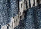 Cotton Chevron Throw Blanket in Three Colors