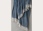 Cotton Chevron Throw Blanket in Three Colors