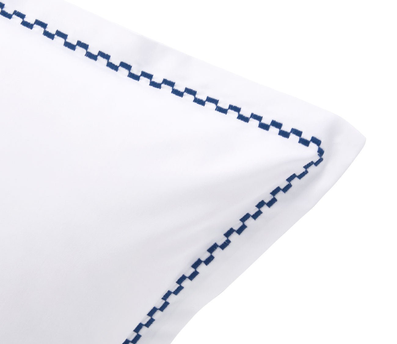 Embroidered Extra-Long-Staple Cotton Percale Pillowcase