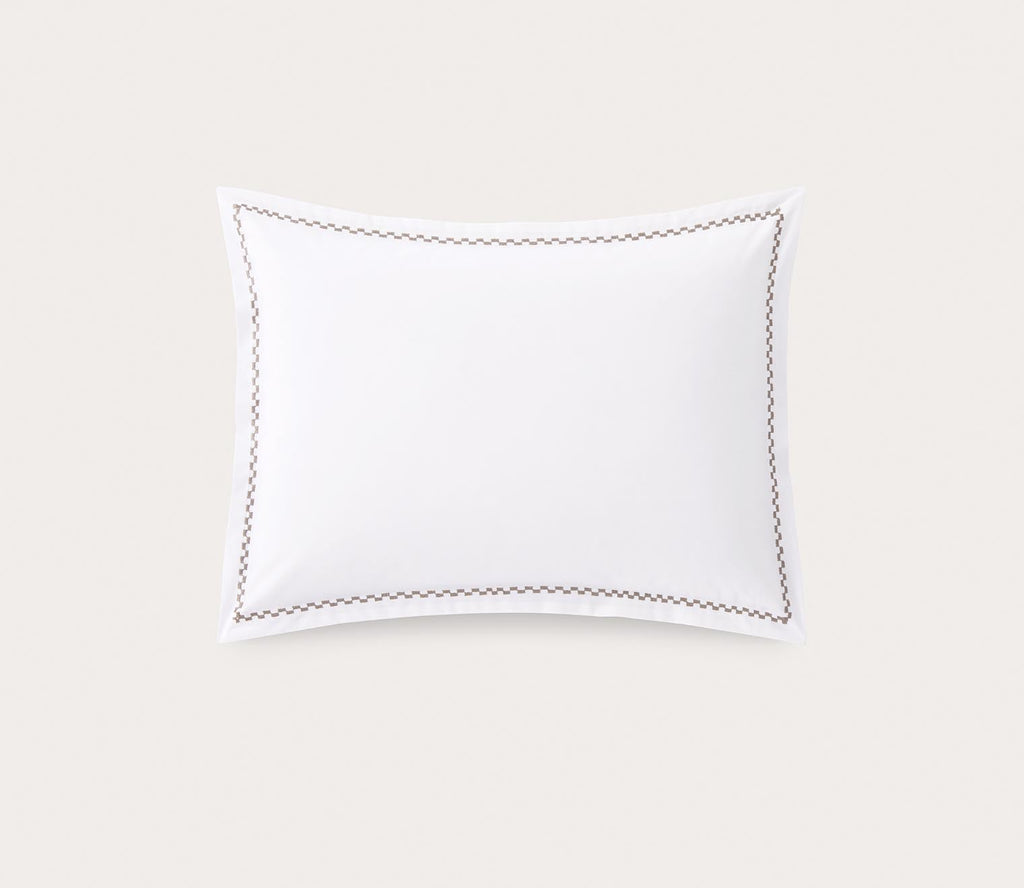 Embroidered Extra-Long-Staple Cotton Percale Pillowcase
