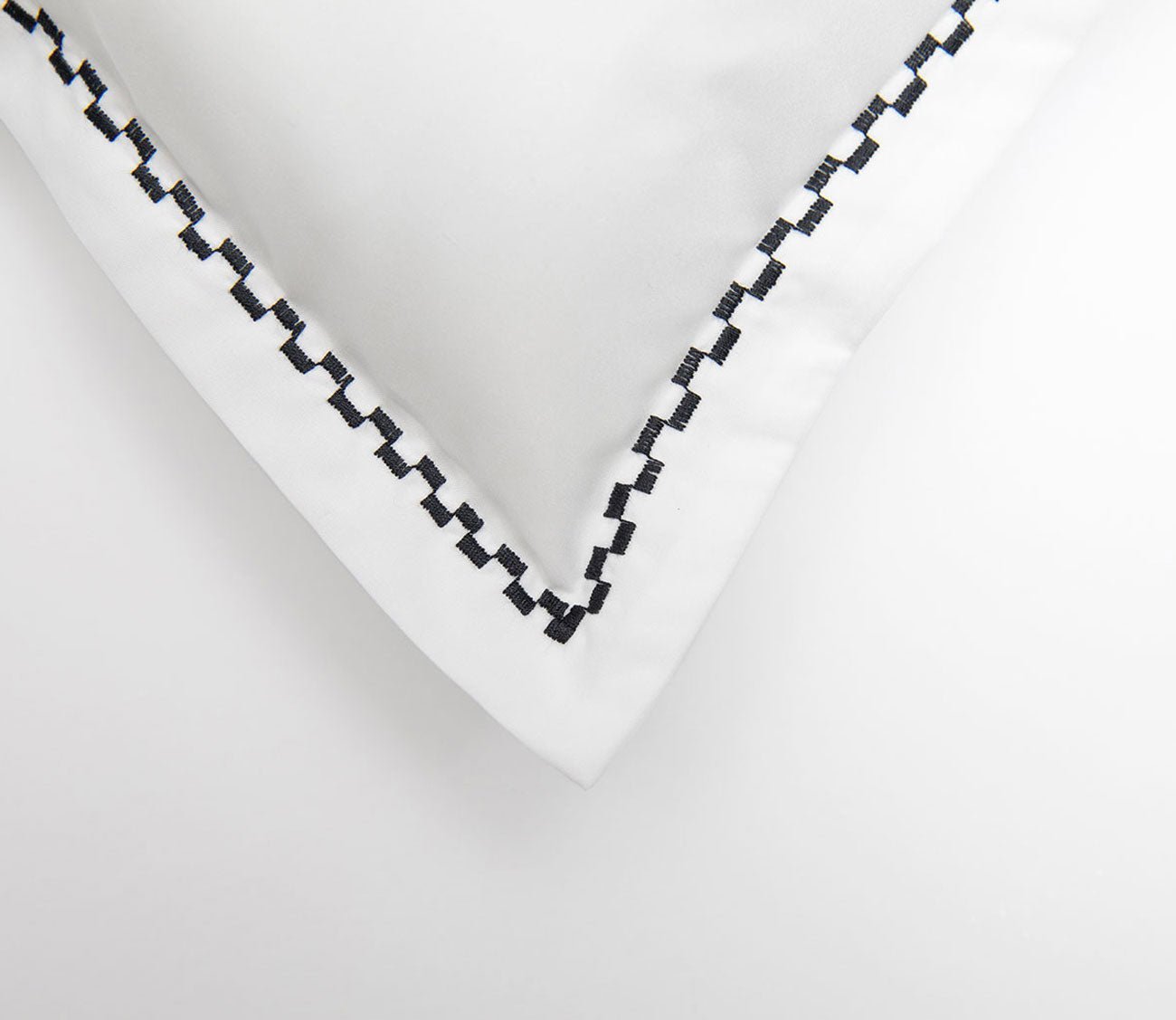 Embroidered Extra-Long-Staple Cotton Percale Pillowcase