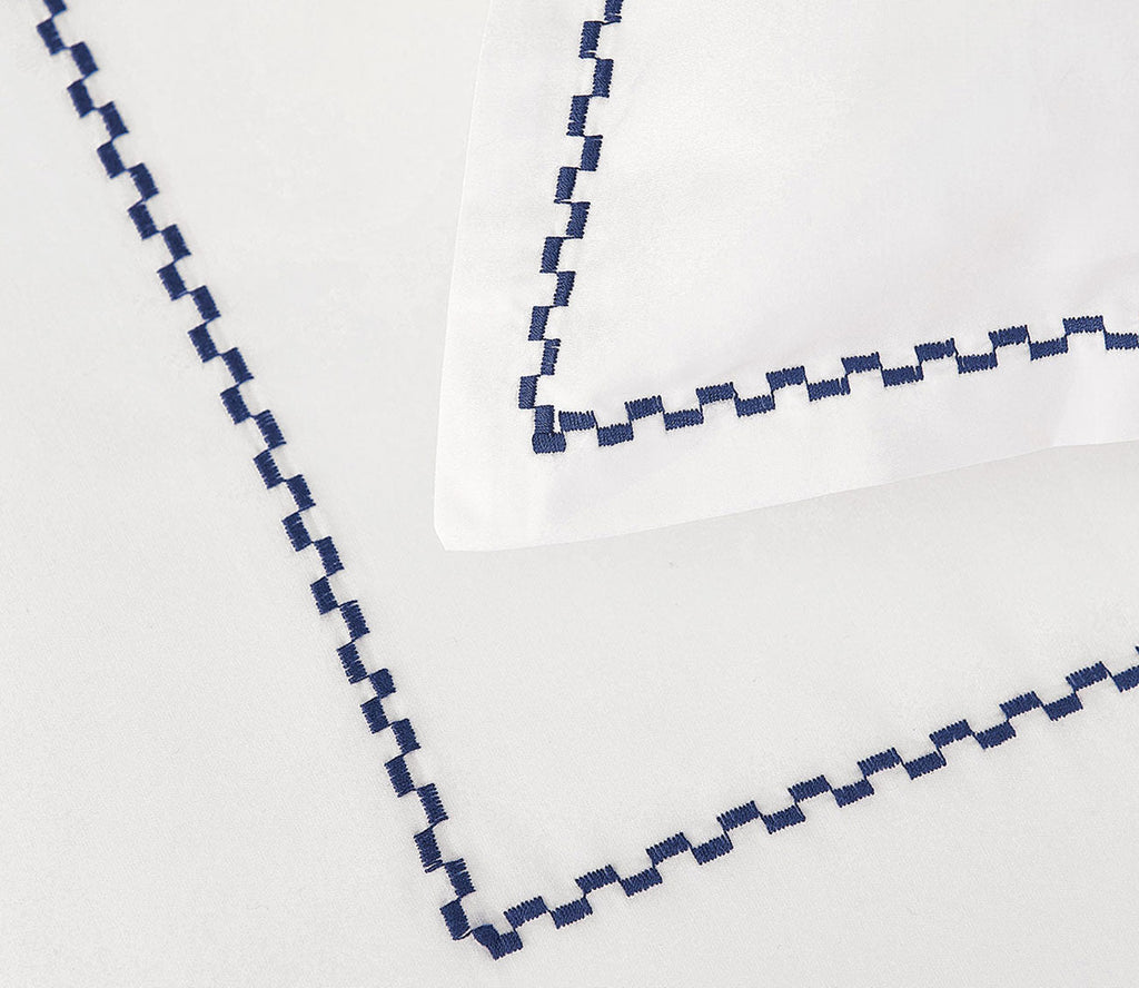 Embroidered Extra-Long-Staple Cotton Percale Pillowcase