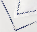 Funda de almohada bordada de algodón percal de fibra extralarga