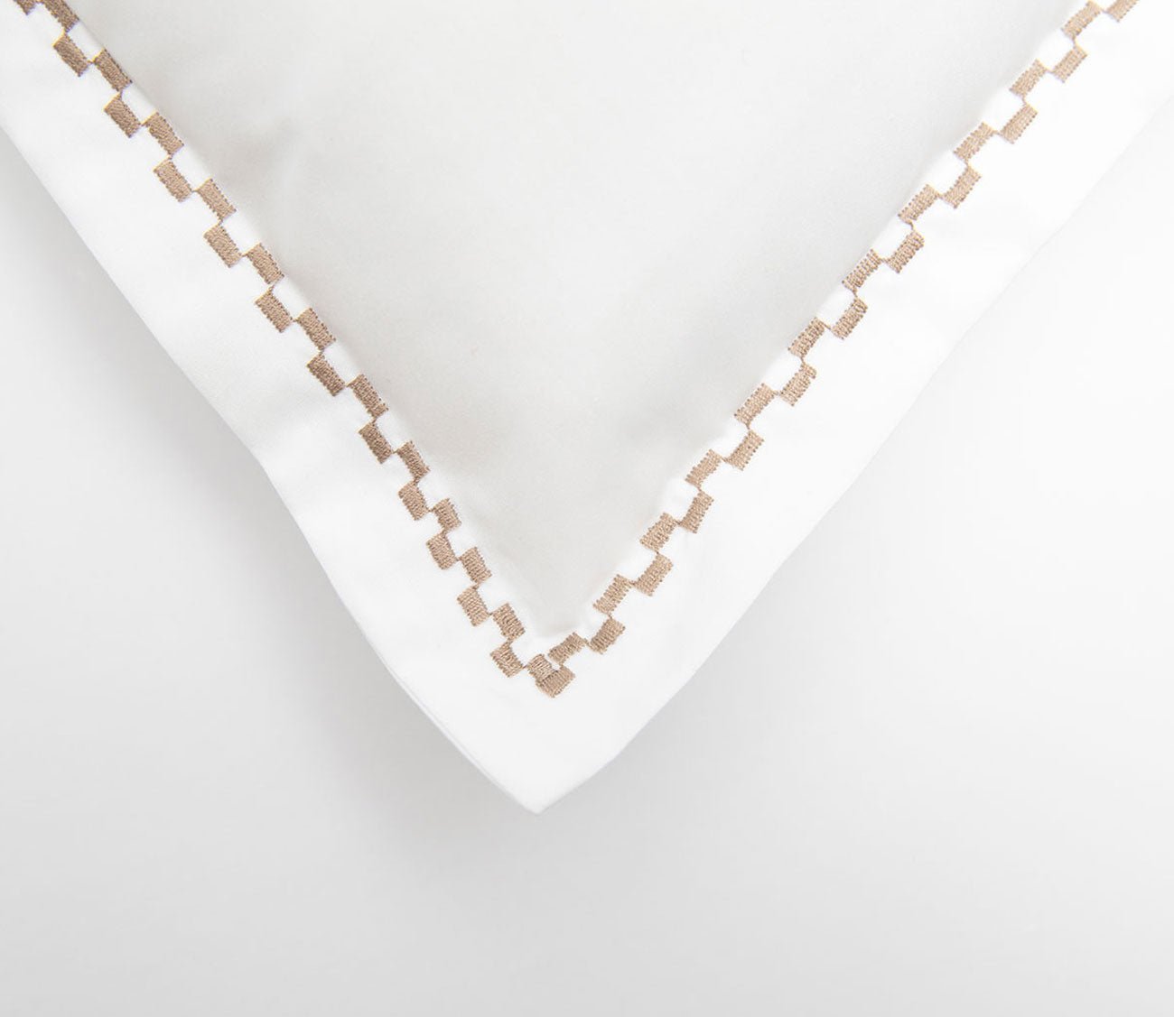 Embroidered Extra-Long-Staple Cotton Percale Pillowcase