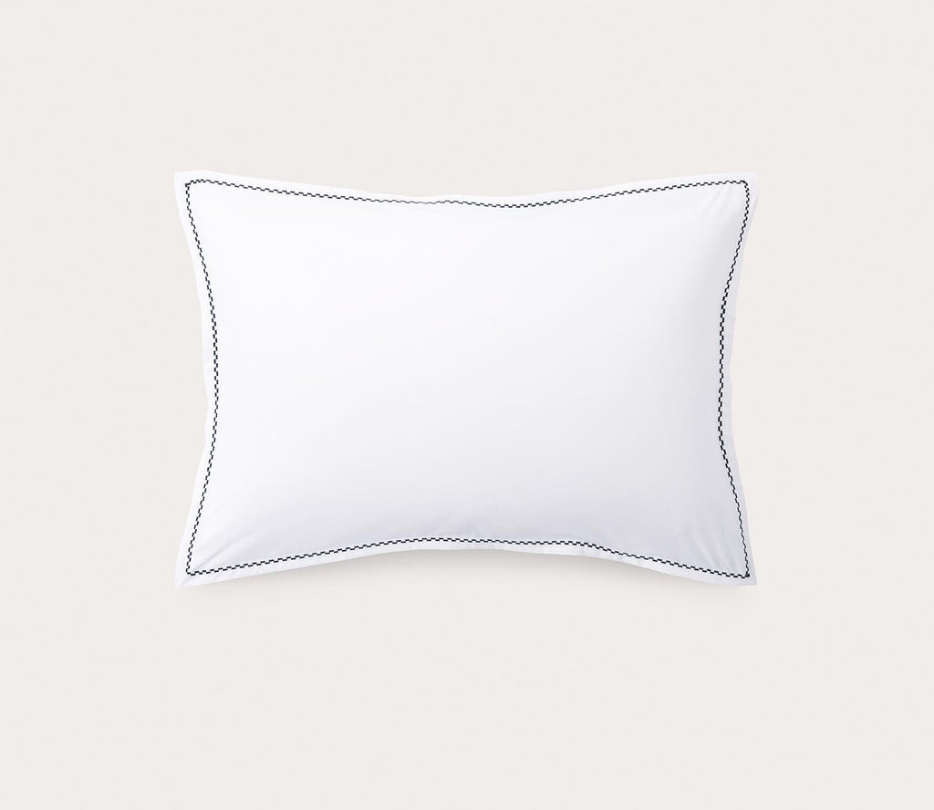 Embroidered Extra-Long-Staple Cotton Percale Pillowcase