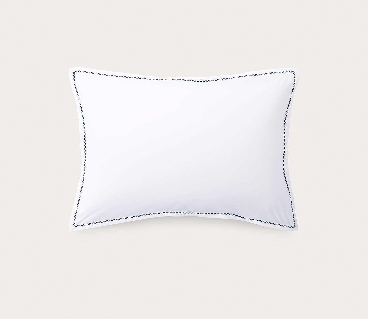Embroidered Extra-Long-Staple Cotton Percale Pillowcase
