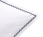 Funda de almohada bordada de algodón percal de fibra extralarga