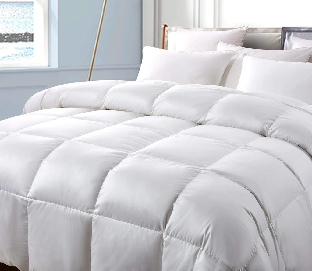 All Season White Down Fiber Comforter Medium Warmth