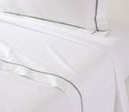 Organic Cotton Percale Flat Sheet with Embroidery