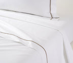 Organic Cotton Percale Flat Sheet with Embroidery