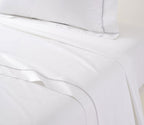 Organic Cotton Percale Flat Sheet with Embroidery