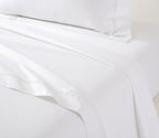 Organic Cotton Percale Flat Sheet with Embroidery