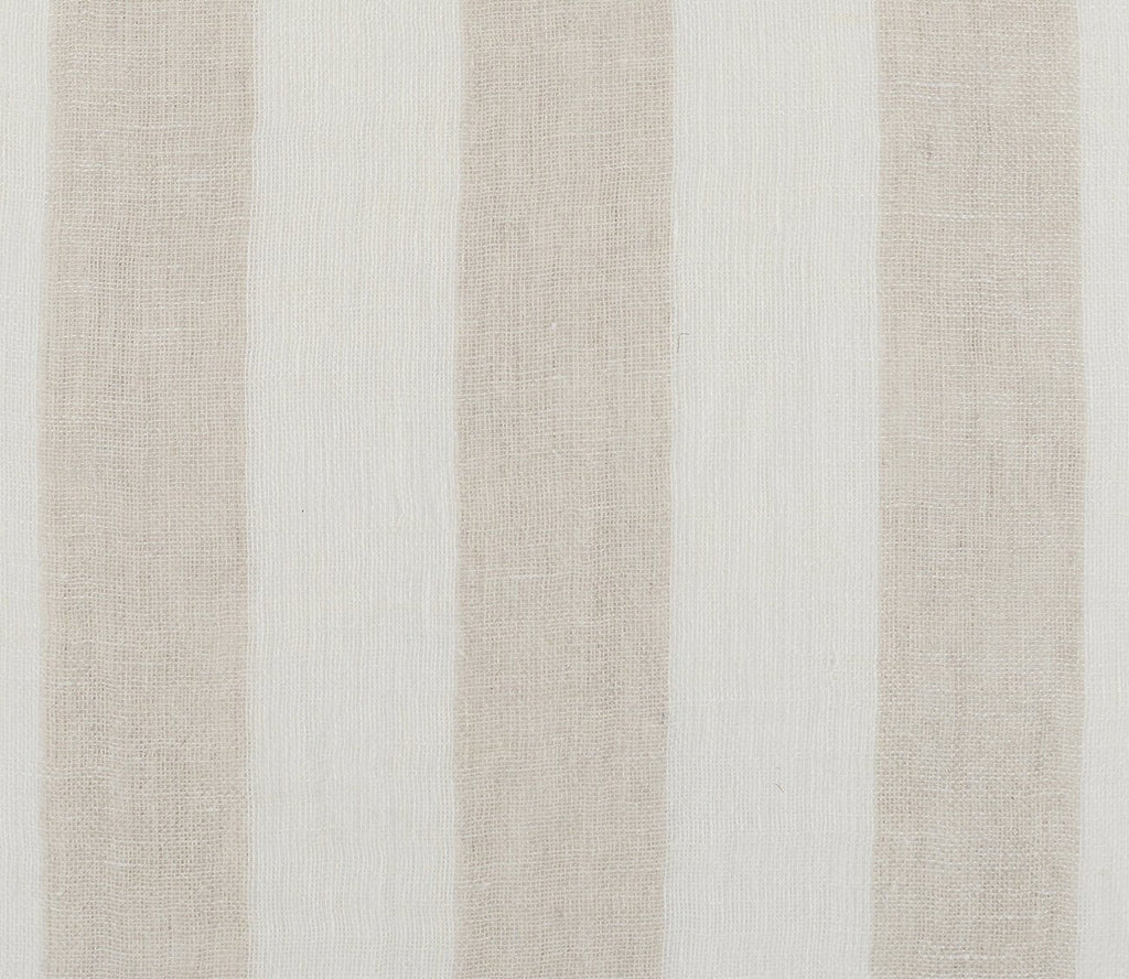Ivory Natural Linen Stripe Throw Pillow 26x26