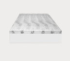 4 inch traagschuimmatras-topper met bamboehoutskool