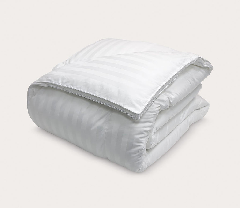 Blue Ridge Home Cotton Damask Stripe Down Alternative Comforter