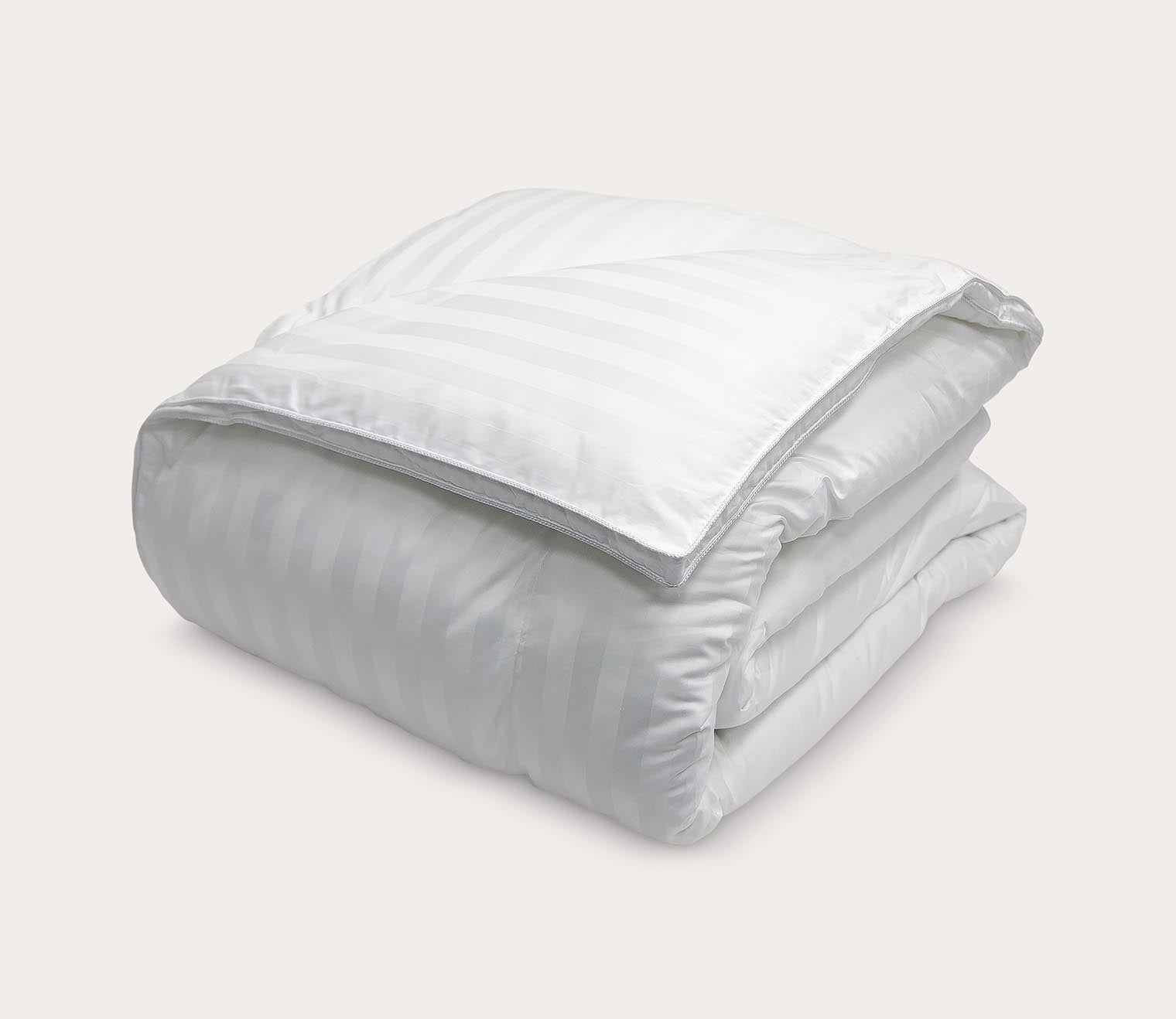 Blue Ridge Home Cotton Damask Stripe Down Alternative Comforter