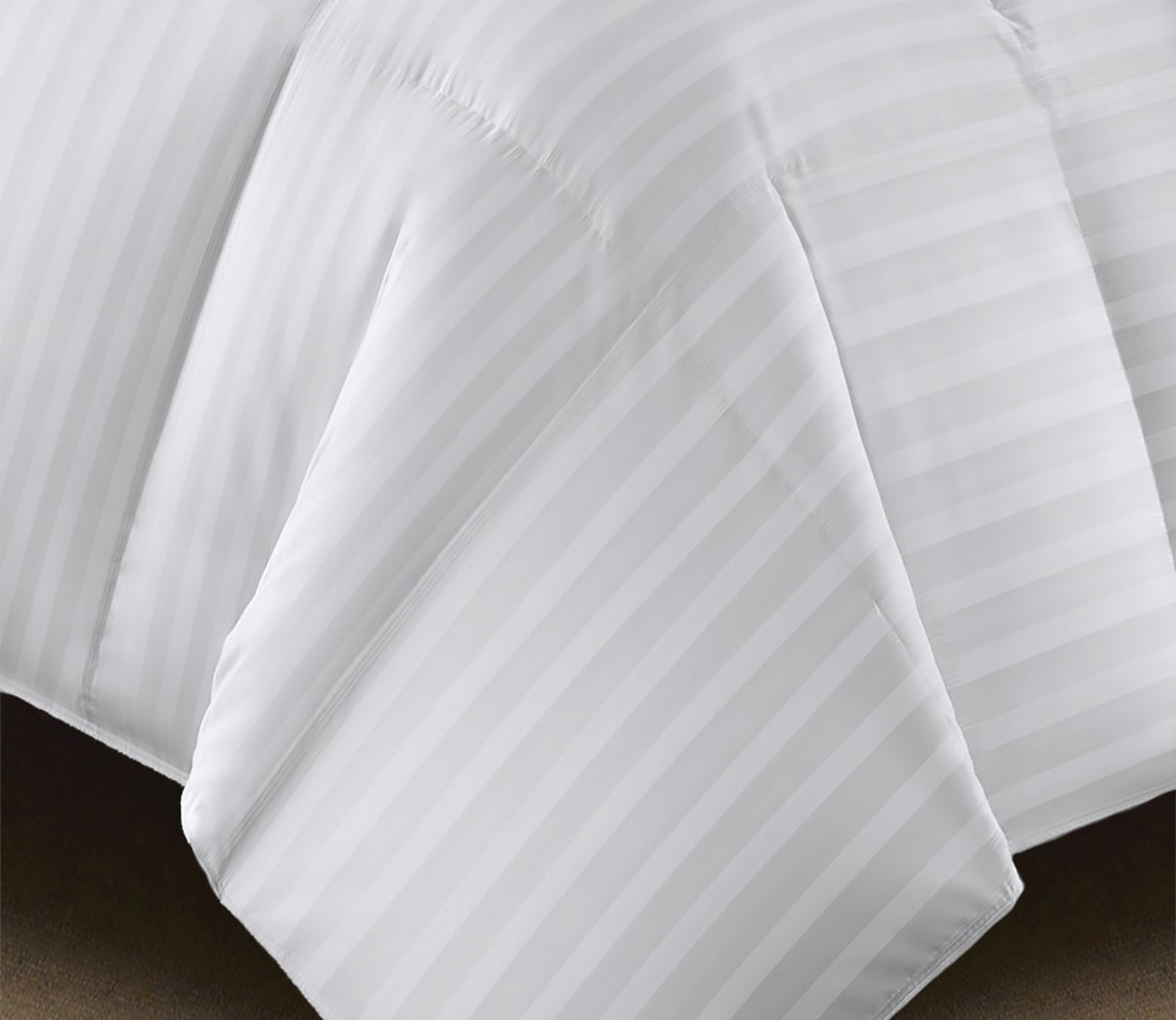 Blue Ridge Home Cotton Damask Stripe Down Alternative Comforter