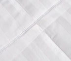 Damask Cotton White Goose Down and Feather Comforter