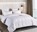 Blue Ridge Home Damask Cotton White Goose Down and Feather Comforter
