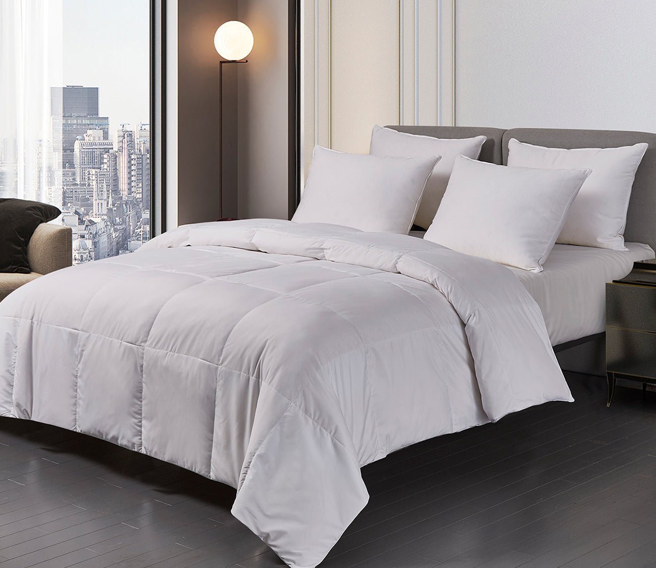 Blue Ridge Home Microfiber Natural Feather and Down Blend Comforter