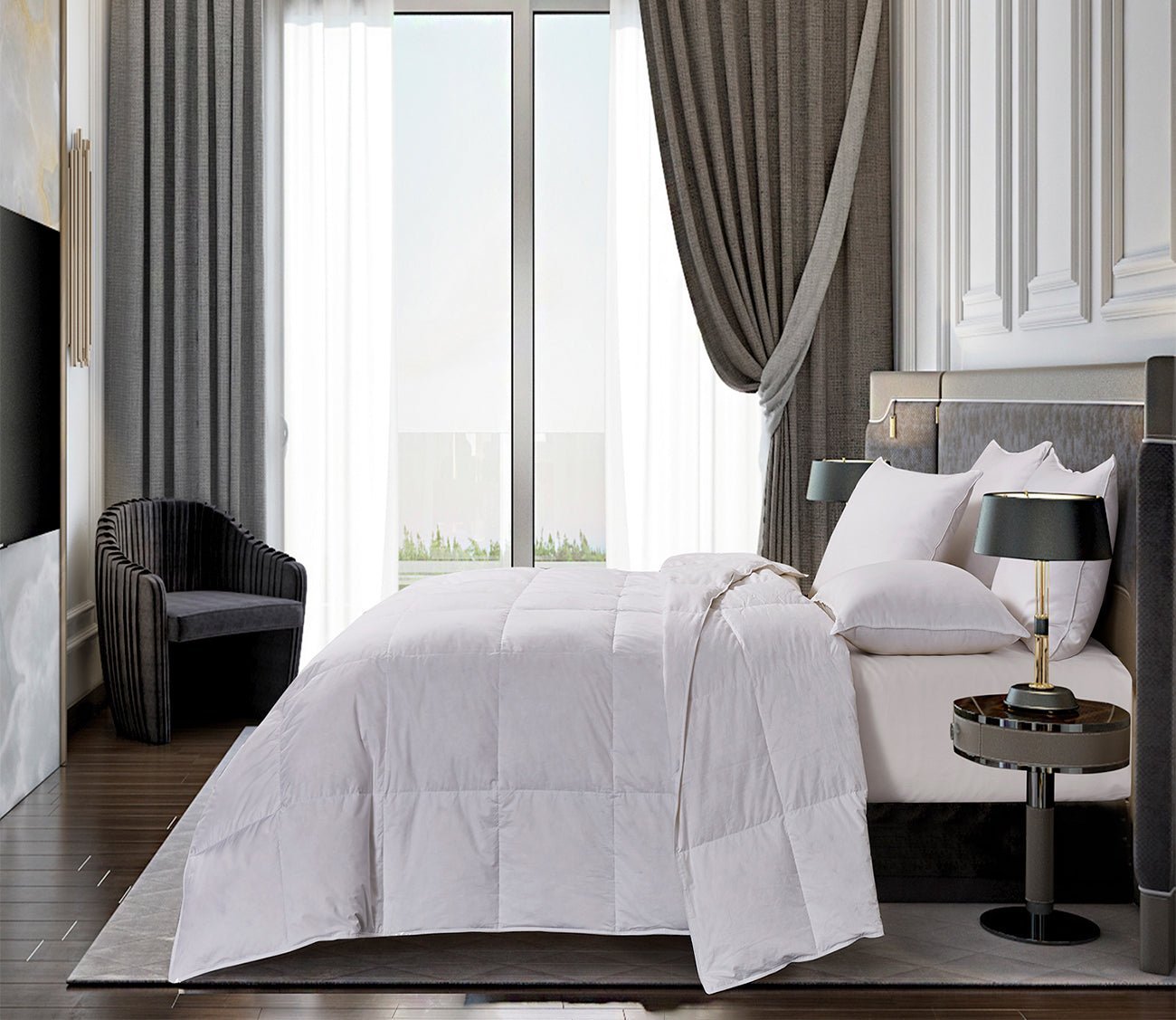 Blue Ridge Home Naples Hungarian White Goose Down Comforter
