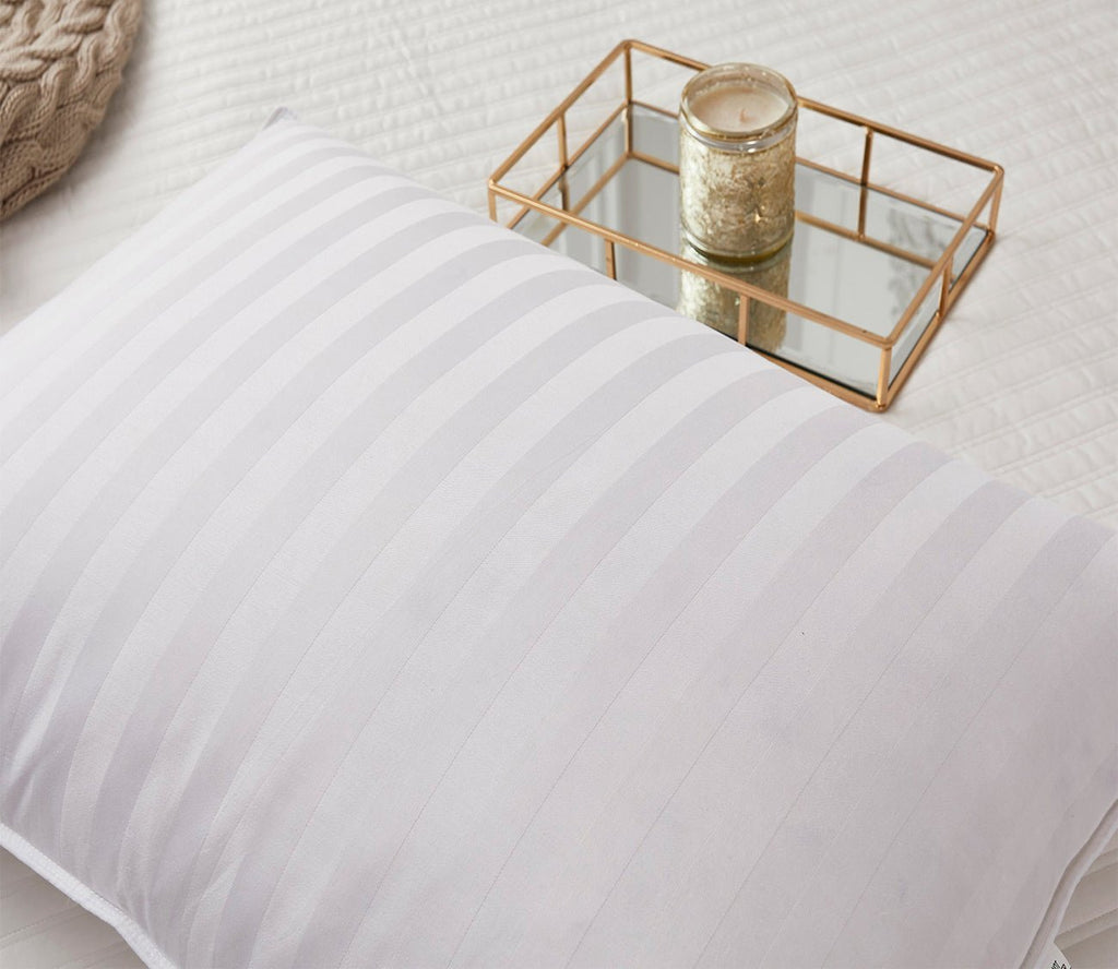 Blue Ridge Home Supreme Damask Stripe Soft White Down Pillow