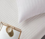 Damask Stripe Soft White Down Pillow Jumbo King