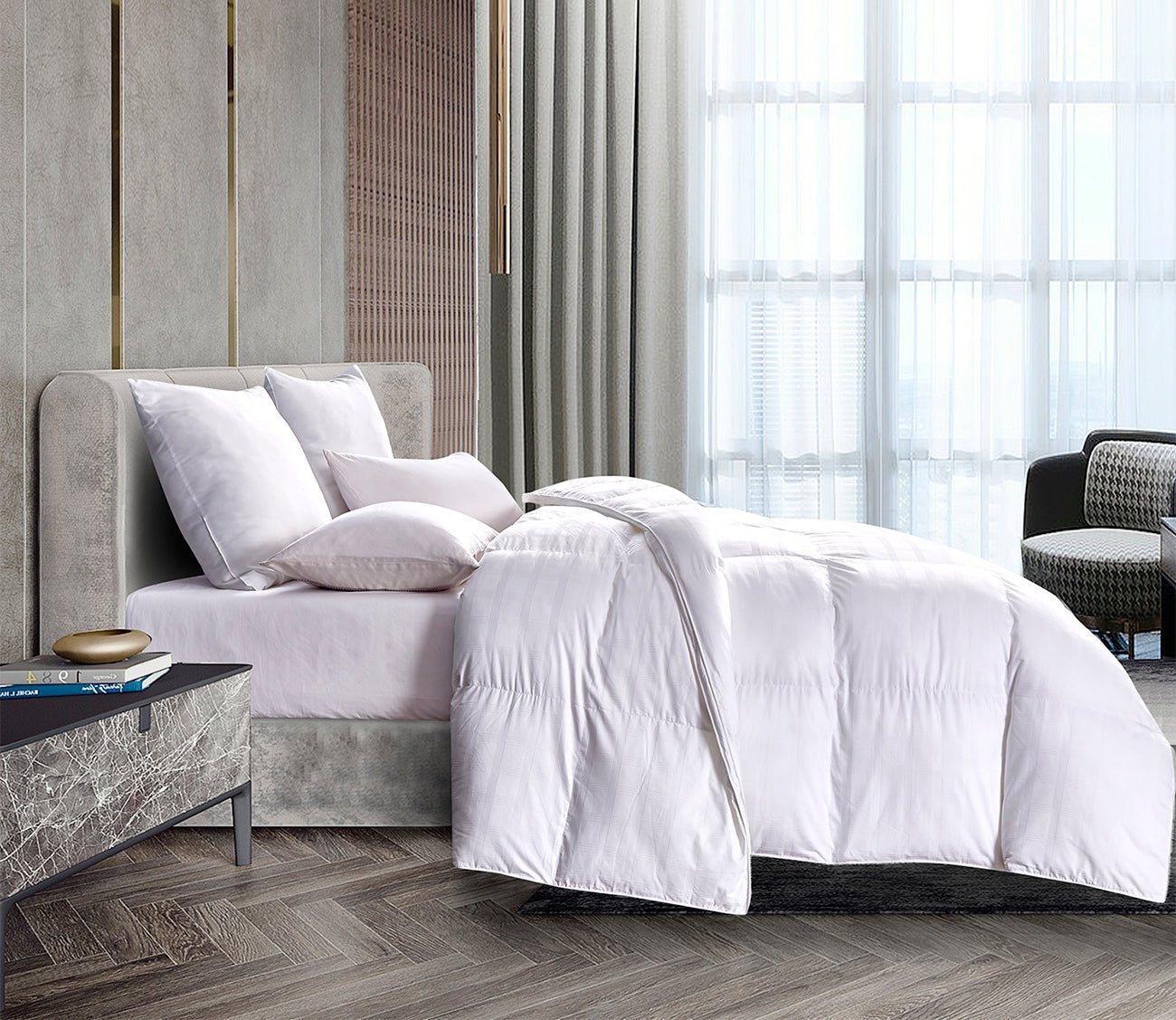 Blue Ridge Home Windowpane Duraloft Extra Warmth Down Alternative Comforter