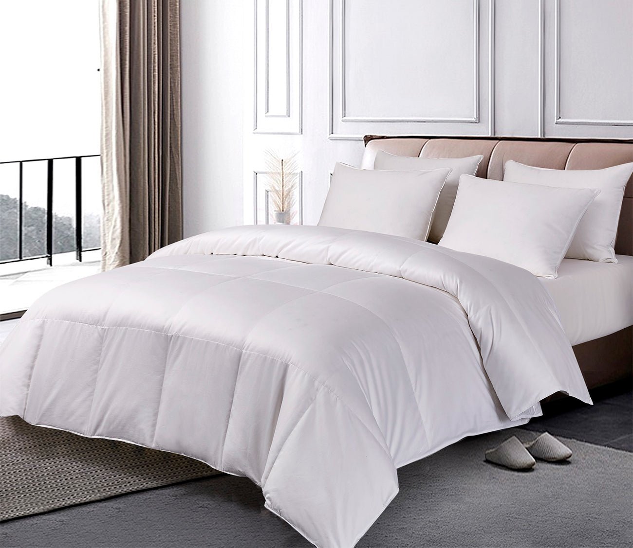Blue Ridge Pima Cotton European White Goose Down Comforter
