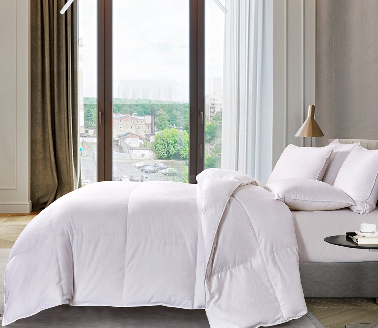 Blue Ridge Pima Cotton European White Goose Down Comforter