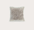 Cashmere Goat Fur Square Throw Pillow with Feather Insert