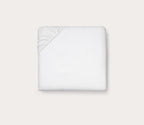 White Linen Fitted Sheet Breathable Plain Weave