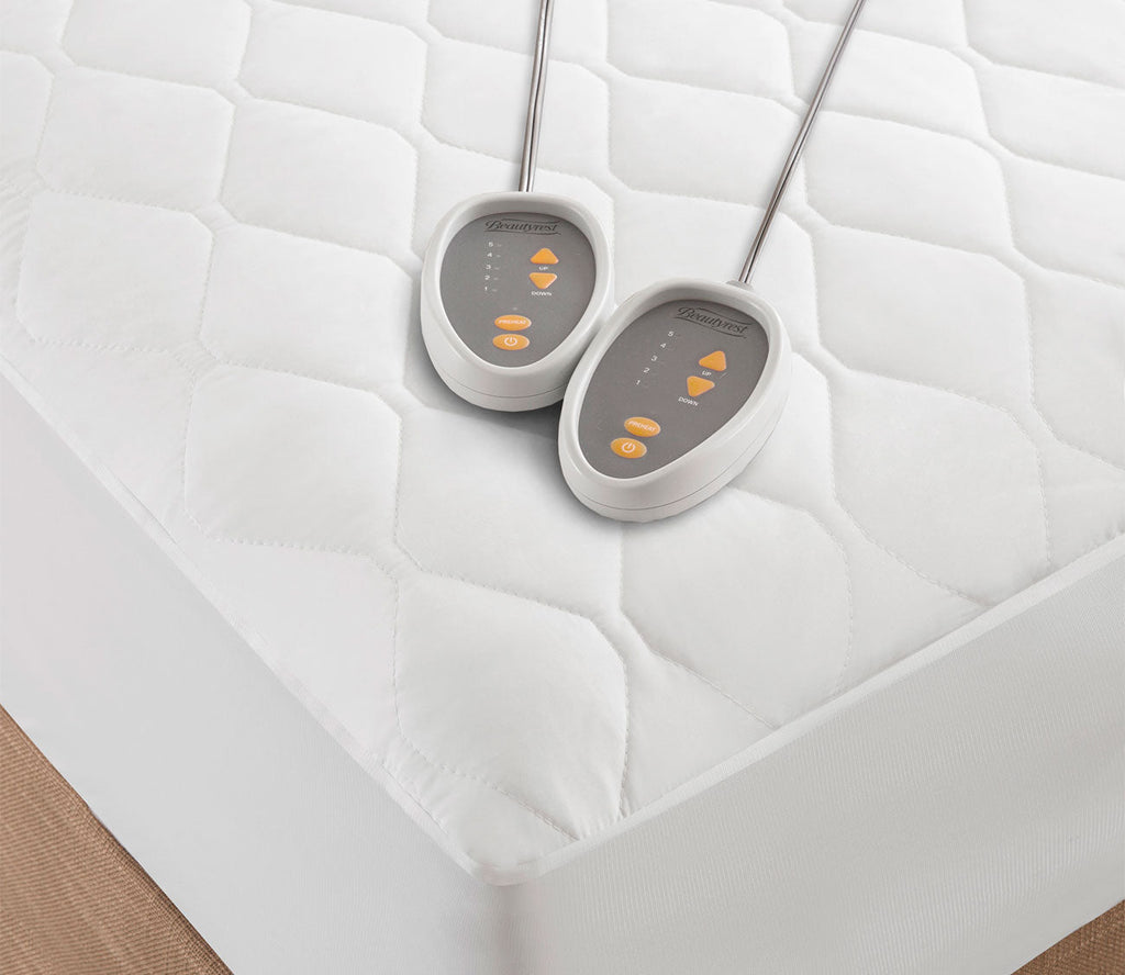 Cotton Blend Heated Mattress Pad
