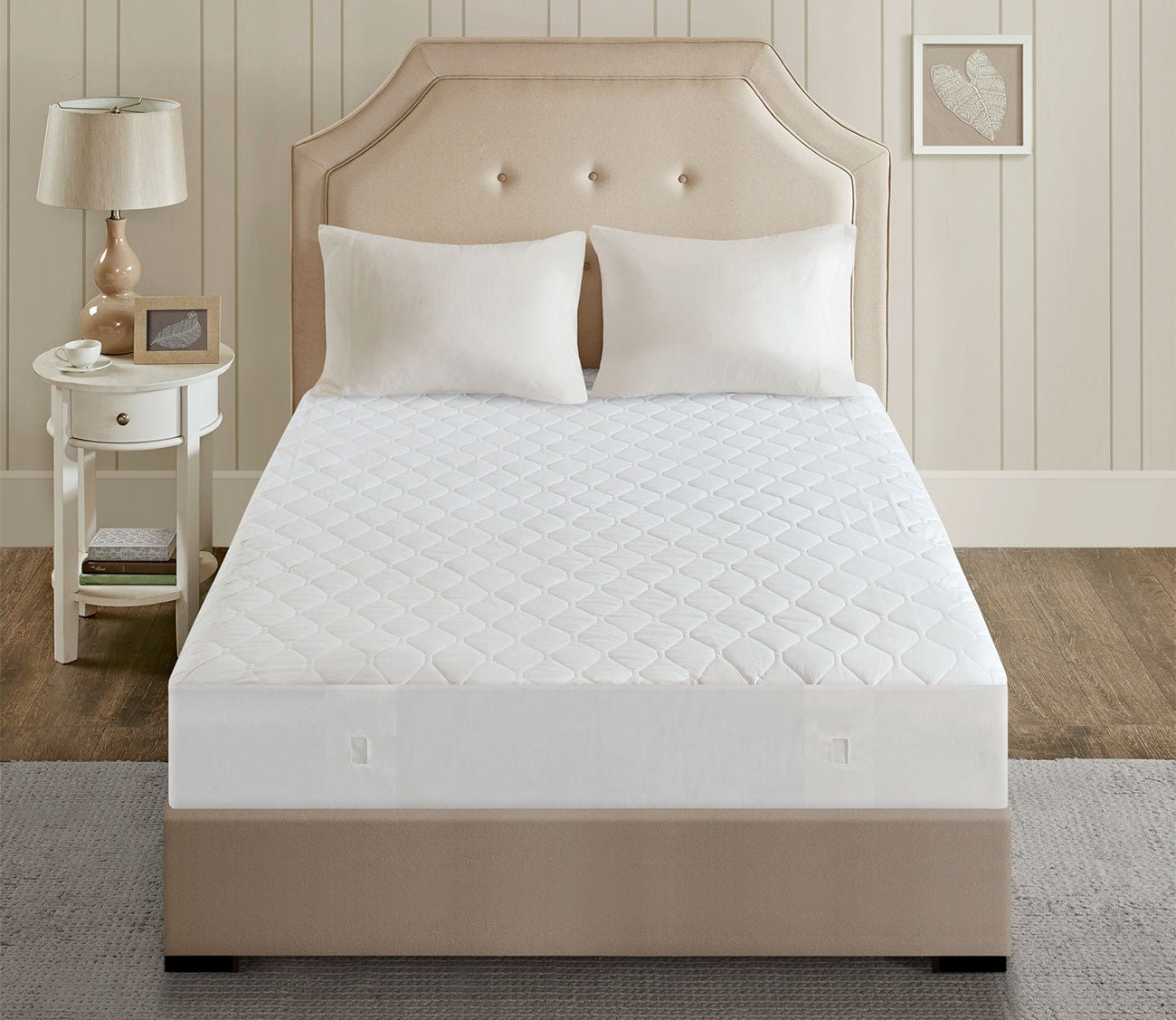 Cotton Blend Heated Mattress Pad