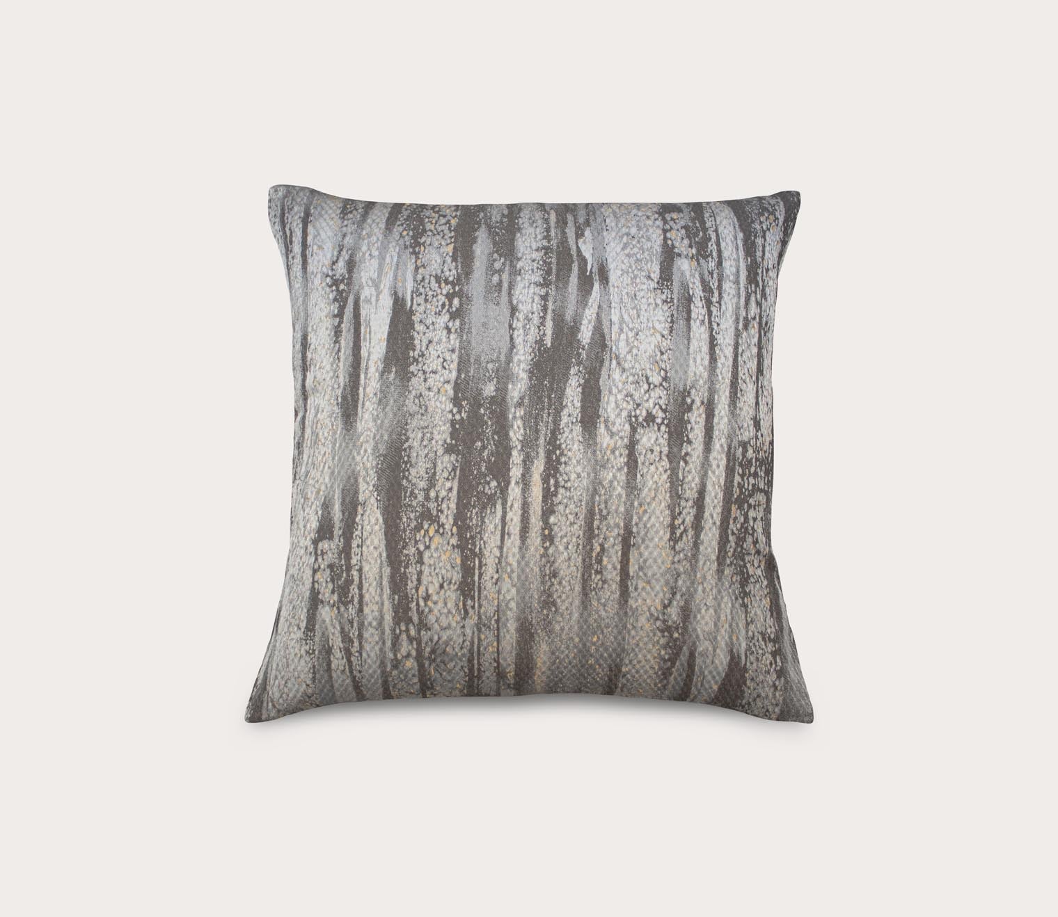 Escama Diamond Weave Metallic Throw Pillow Cover