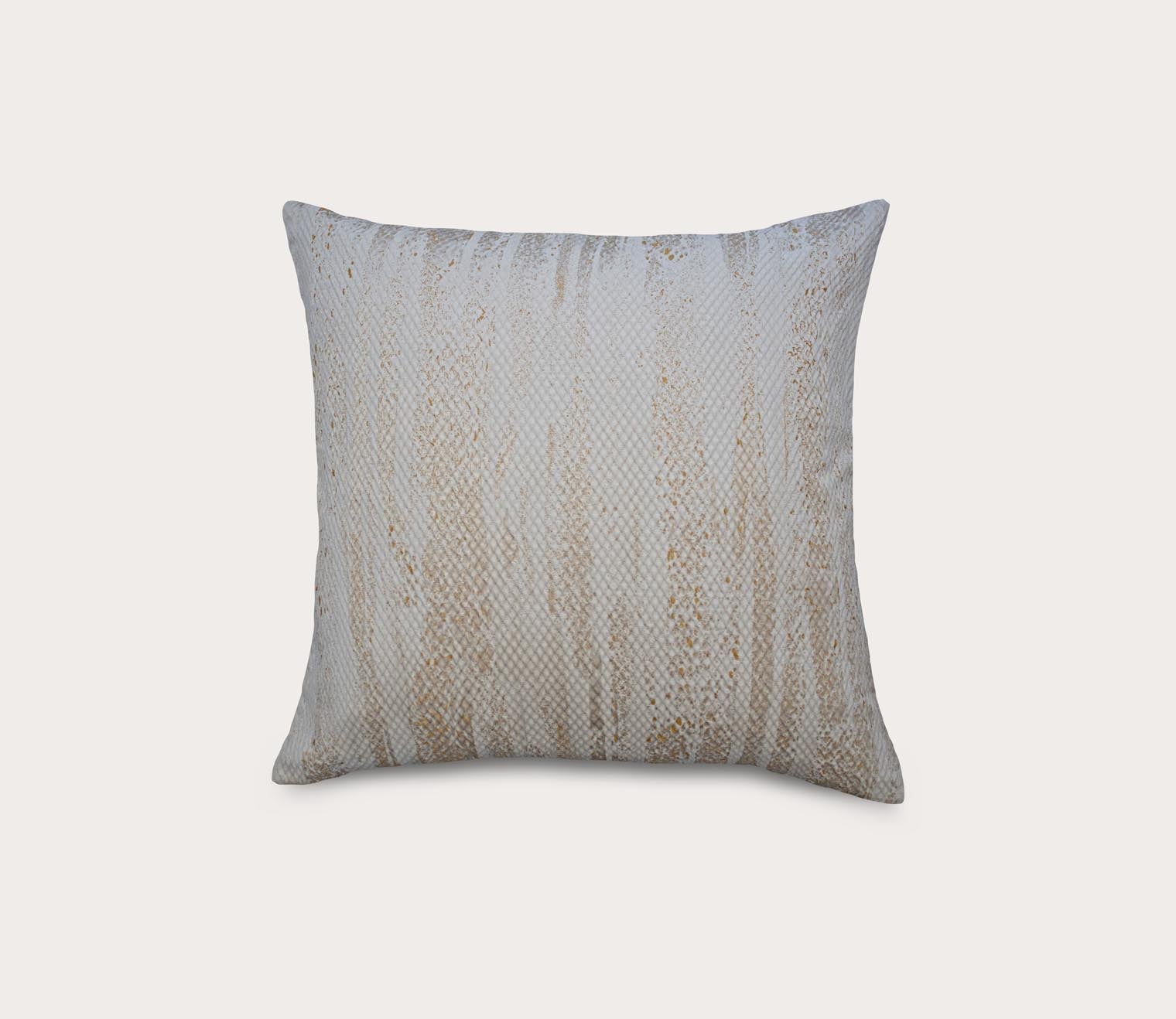 Escama Diamond Weave Metallic Throw Pillow Cover