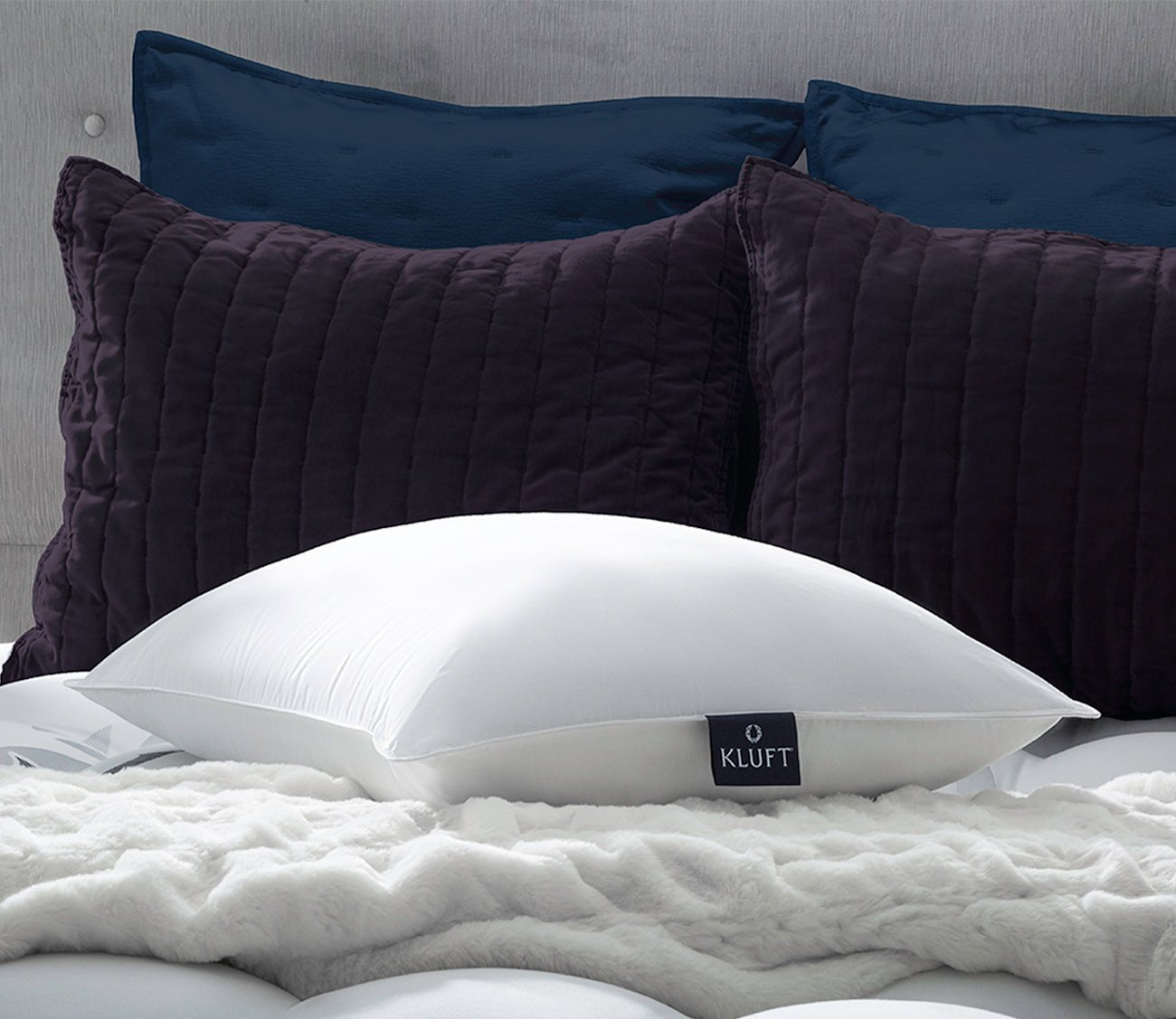 Queen Medium Latex and Down Bed Pillow