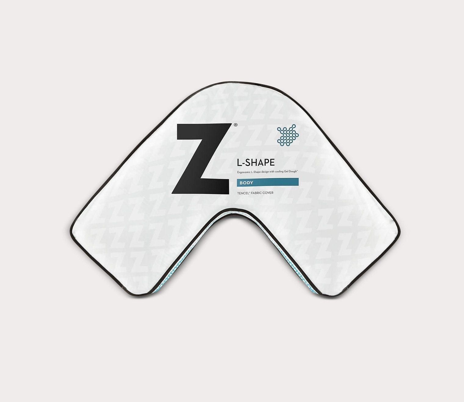 L-Shape Cooling Gel Memory Foam Body Pillow