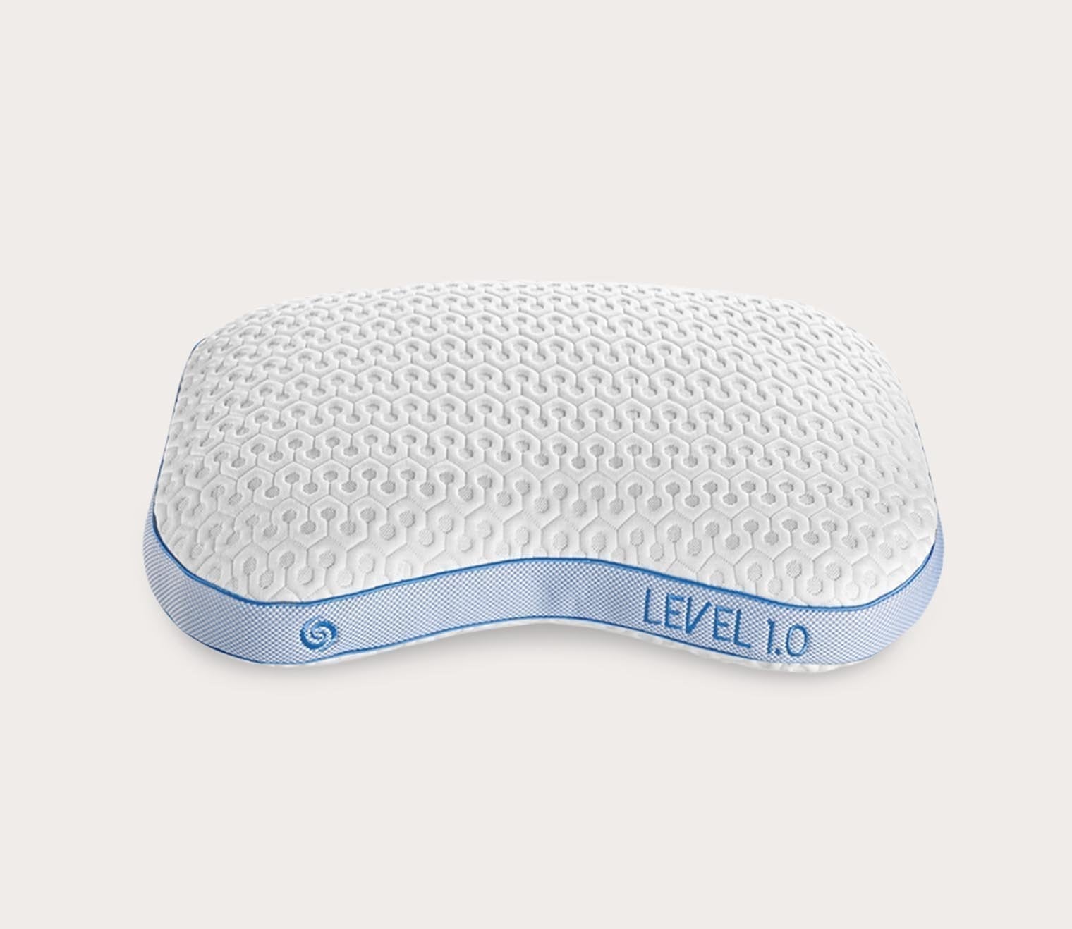 Curved Performance Pillow with Adjustable Height Levels