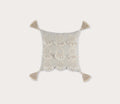 Natural Cotton Linen Embroidered Throw Pillow 20x20