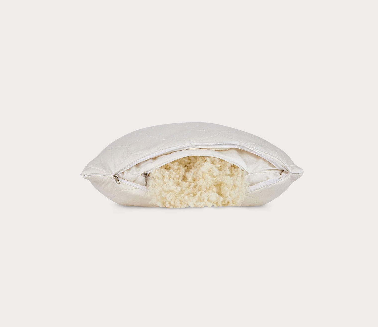Adjustable Natural Wool Side Pillow with Support