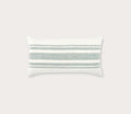 Green Stripe Linen Feather Down Throw Pillow