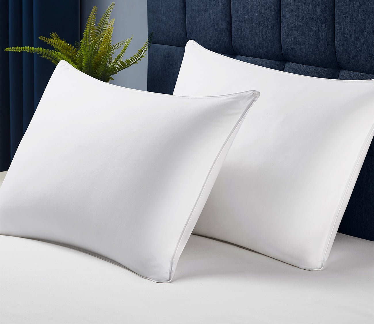 Down and Feather Chamber Pillow with Cotton Sateen Cover