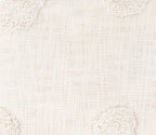 Ivory Cotton Shag Throw Blanket with Tassels
